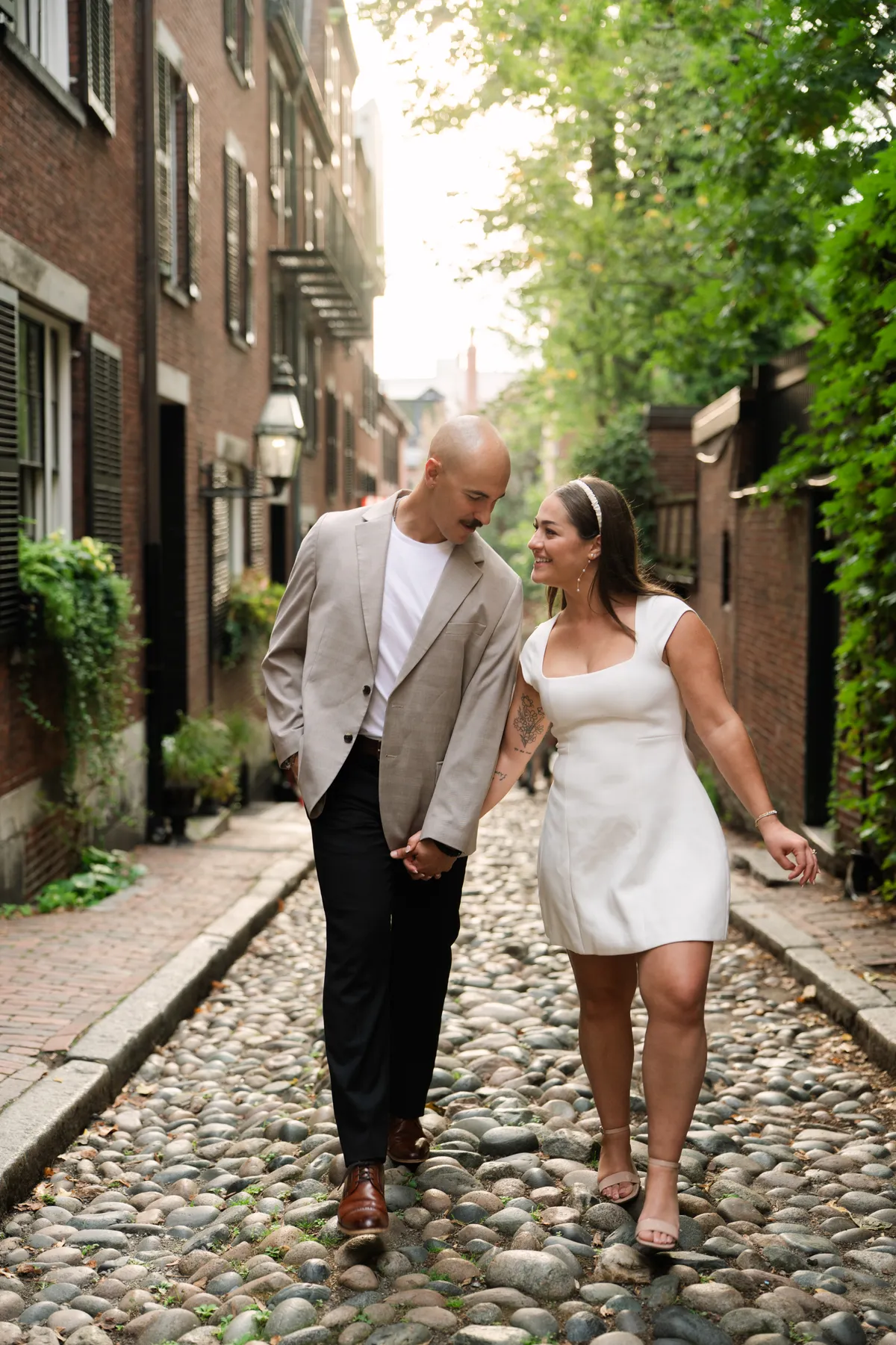 Gianna & Jacob couple session at Beacon Hill, Boston, MA