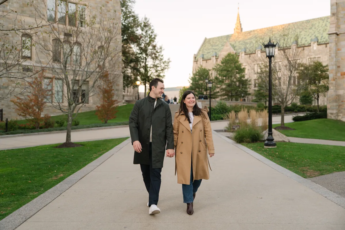 Jacqueline & Evan at South End & Boston College, Medford, MA; couple photography